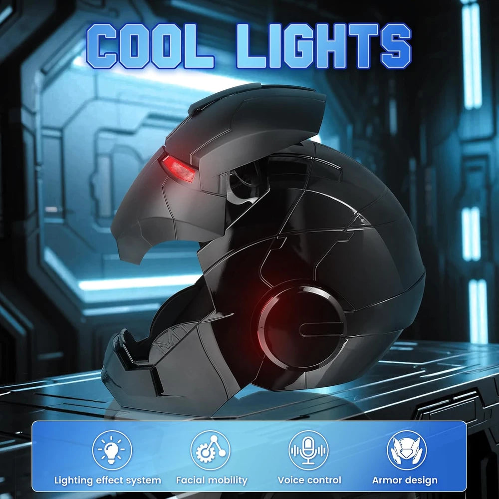 Iron Hero MK5 Black Motorized Cosplay Helmet
