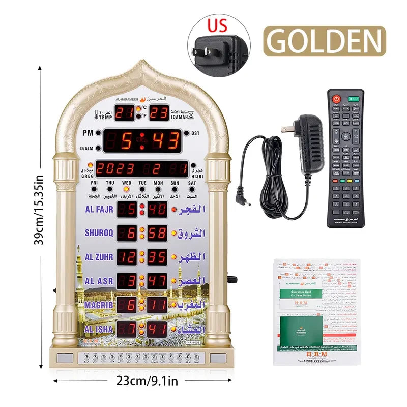 Digital Azan Prayer Wall Clock